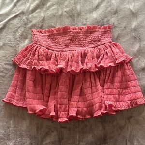 pink frilly stretchy skirt